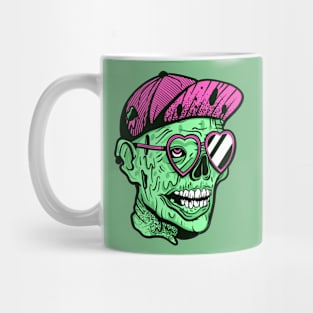 Zombie Hipster Illustration Mug
